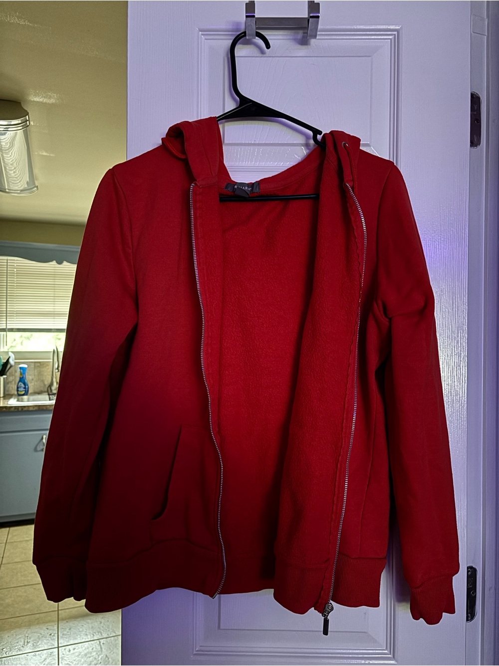 Red Primark Zip-Up Hoodie Size L